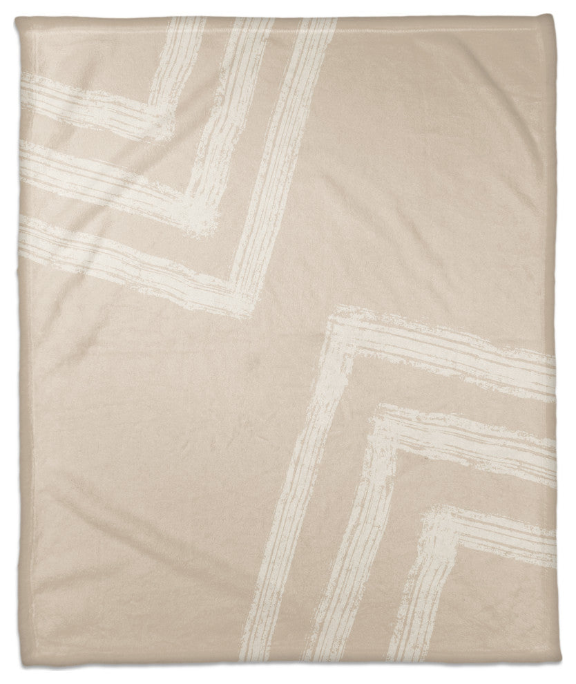 Neutral Zags 50x60 Coral Fleece Blanket