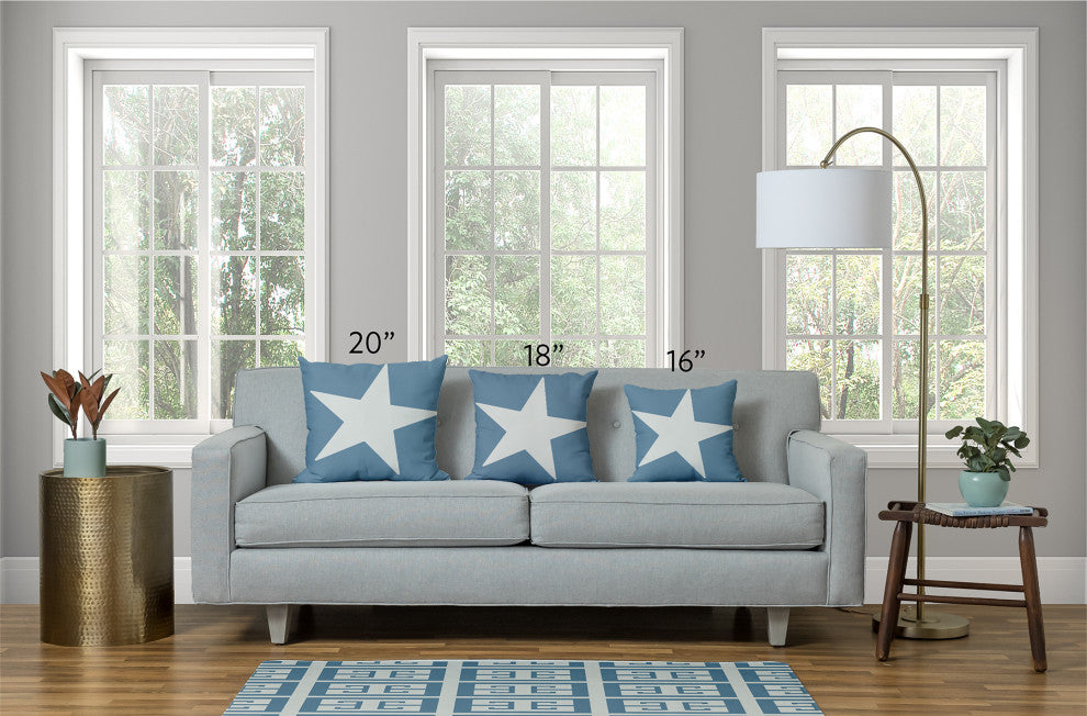 26x26" Greek Key Patterned Nautical Decorative Indoor Pillow, Sage