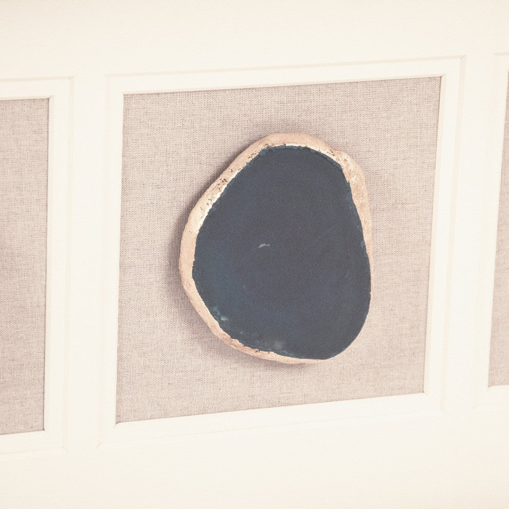 Three Blue Geode Wall Art