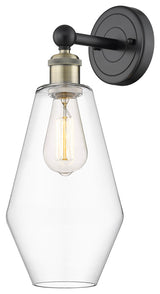 Edison Cindyrella 1-Light 7" Sconce, Black Antique Brass, Clear Shade