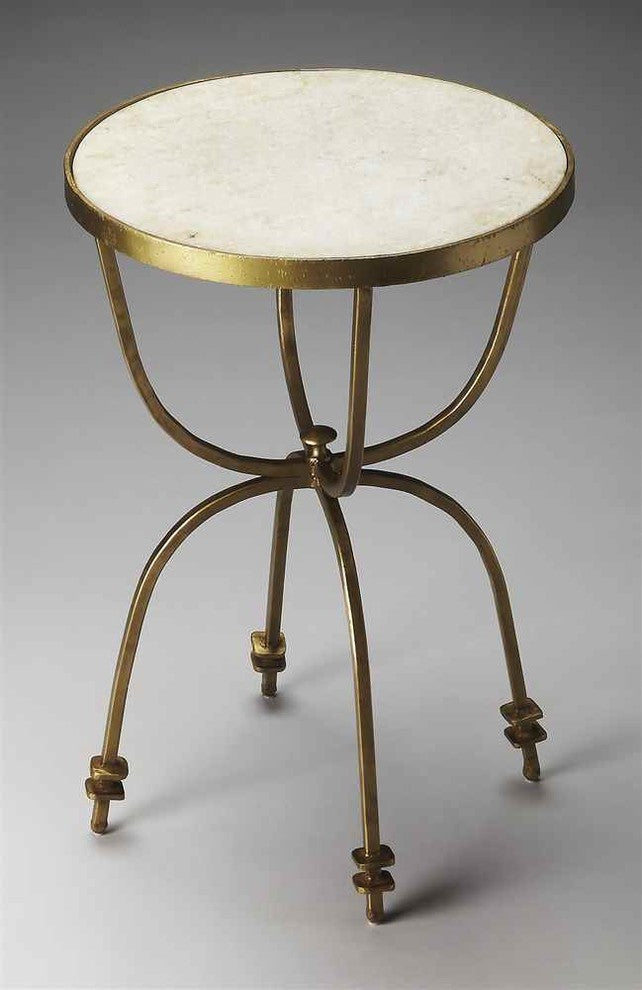 Butler Hager Marble & Metal Accent Table