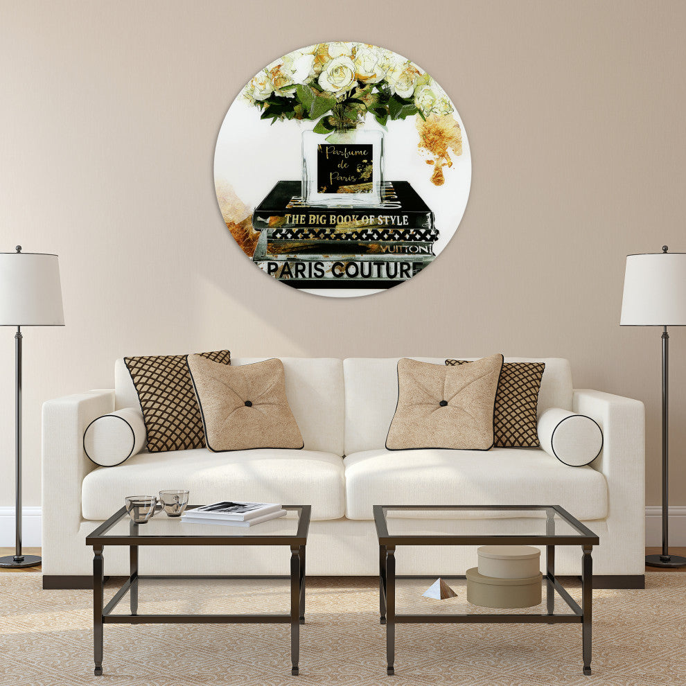 "Big Book of Style" Frameless Free Floating Tempered Glass Panel Graphic Art