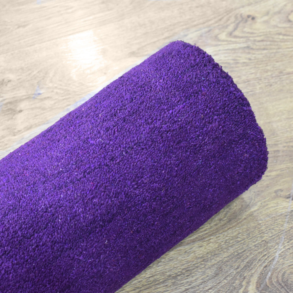 HAND KNOTTED LOOM SILK  RUGSS-6'7''x9'10'',Rectangle,Purple White,Contemporary