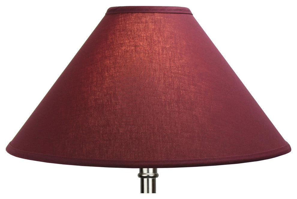 Fenchel Shades, 5"x18"x11" Spider Attachment Empire Lamp Shade, Linen Burgundy