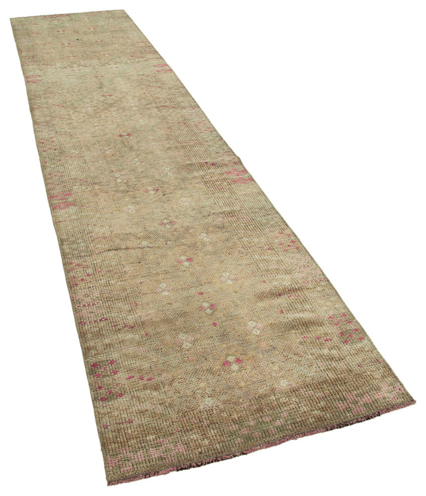 Rug N Carpet - Handwoven Oriental 2' 10" x 12' 6" Vintage Runner Rug