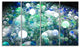 Colorful Molecules Fractal Design, Abstract Canvas Art Print, 48"x28", 4 Panels