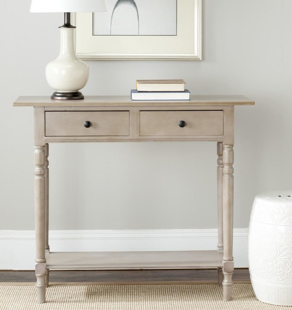Safavieh Rosemary 2-Drawer Console, Vintage Gray
