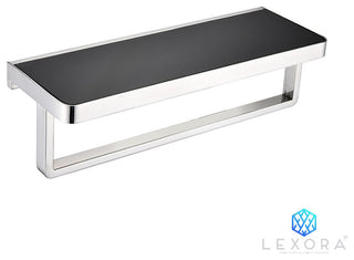 Bagno Bianca Glass Shelf, Towel Bar, Chrome