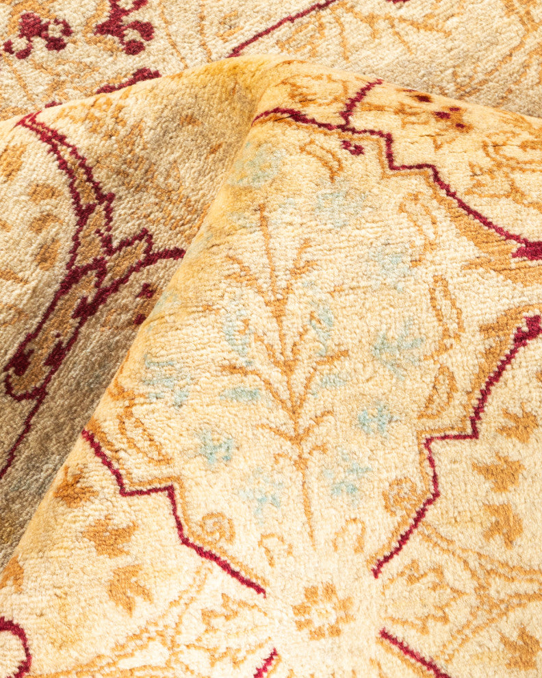 Mogul, One-of-a-Kind Hand-Knotted Area Rug Ivory, 6' 1" x 6' 1"