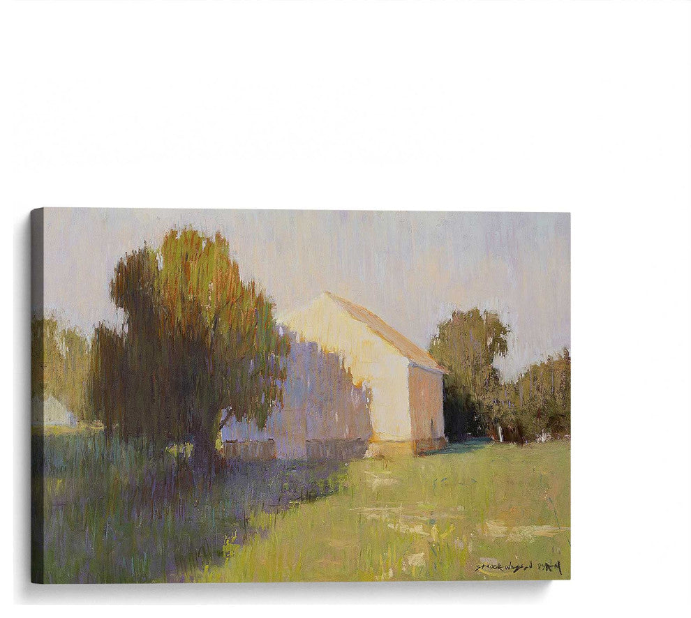 "Dawn's Rustic Charm" - A Canvas Print Celebrating Countryside Serenity