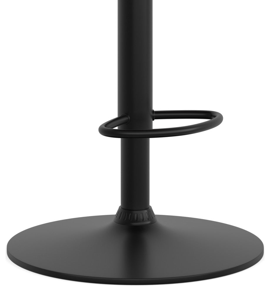 Novak Adjustable Swivel Bar Stool, White