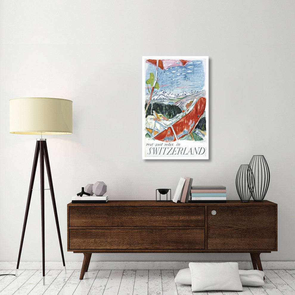 "Switzerland" Digital Paper Print by Alois Carigiet, 27"x42"
