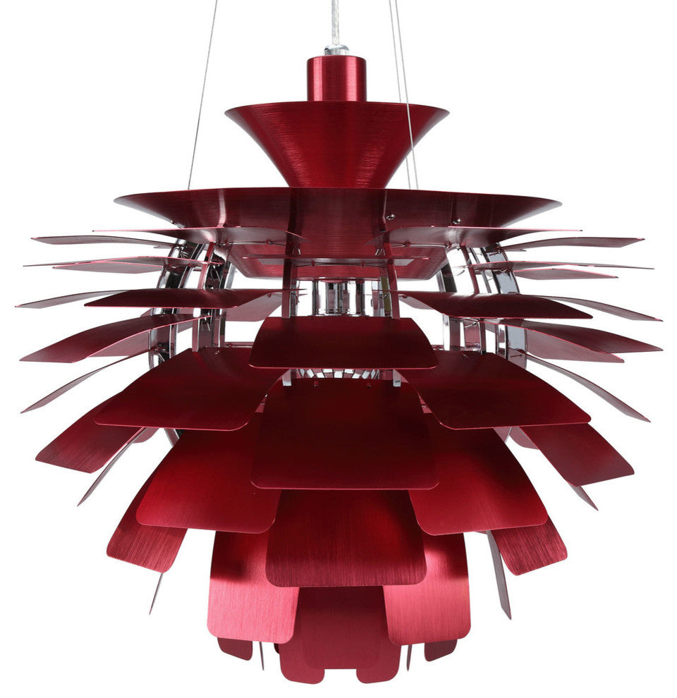 Modern Contemporary Living Dining Room 24" Ceiling Light Chandelier Copper, Red