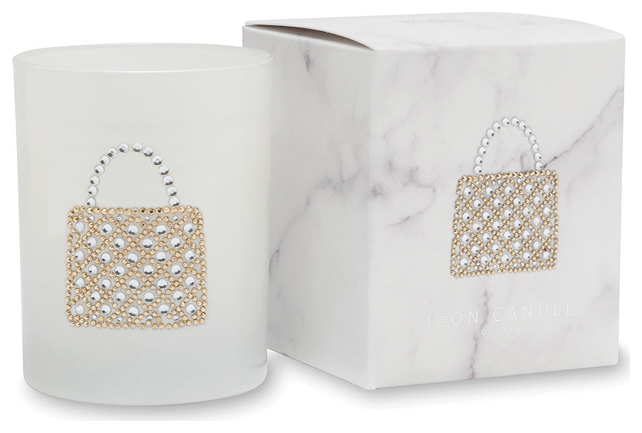 Gold Glass Icon Candle, Purse