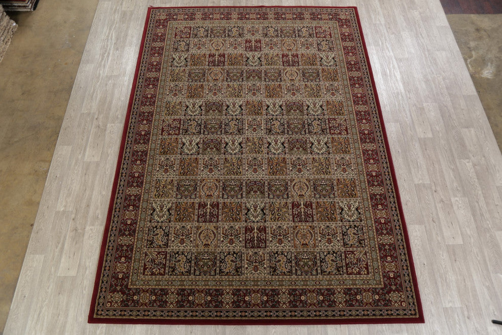 Bakhtiari Patchwork Traditional Area Rug Wool Turkish Carpet, 11'0"x7'11