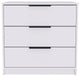 Washington 3 Drawer Dresser, White