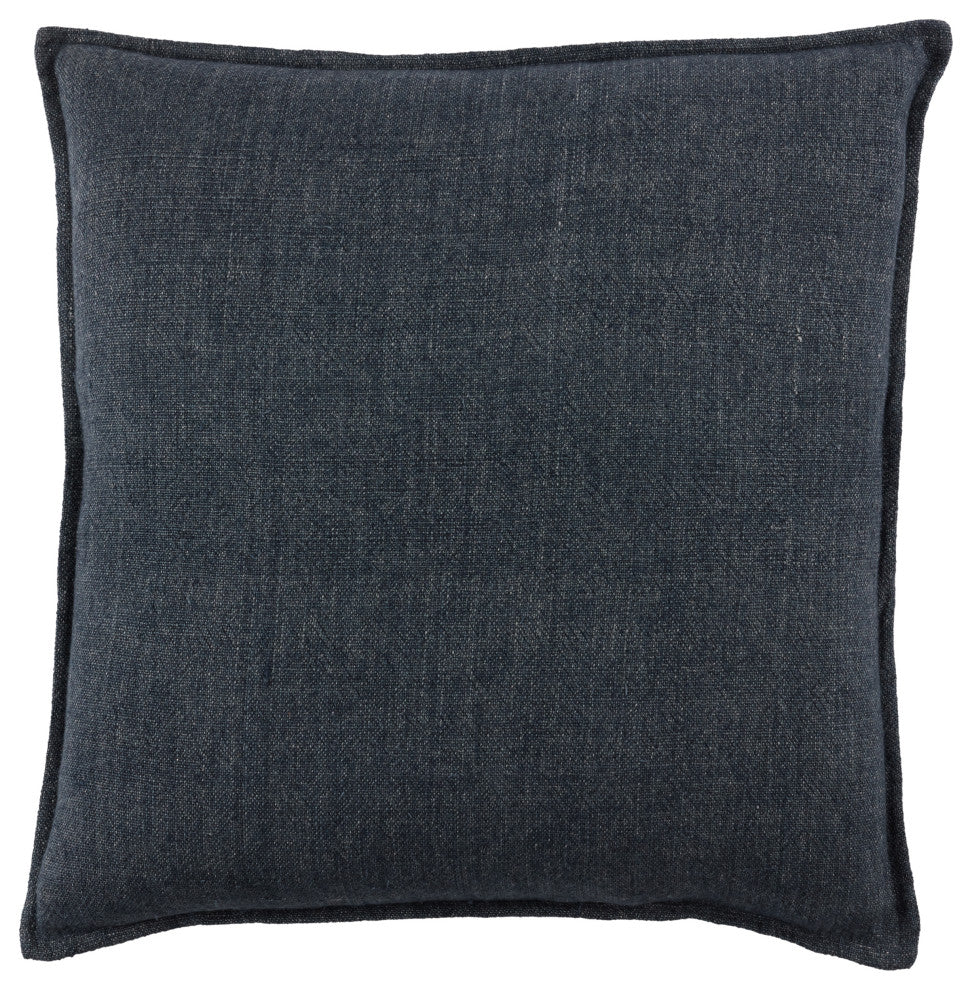 Jaipur Living Blanche Solid Dark Blue Down Pillow 22"