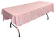 LA Linen Rectangular Gingham Checkered Tablecloth, Pink, 60"x102"