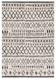 Surya Eagean EAG-2341 5'3" Round Rug, White/Black