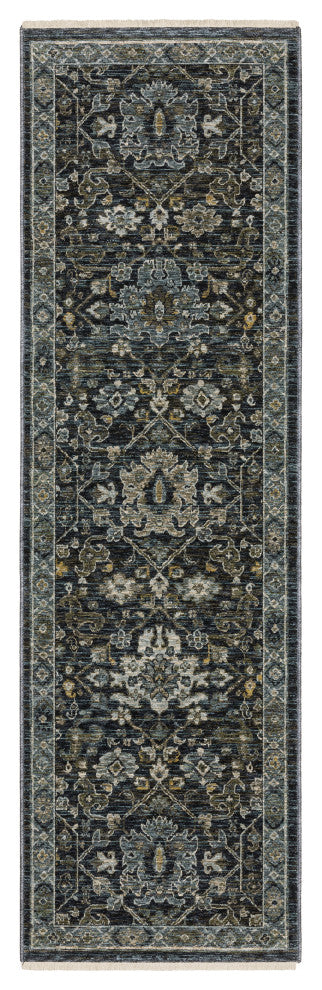 Augustus Inspirations Blue/ Light Blue Indoor Area Rug, Blue, 2'3"x7'6"