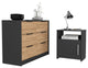 DEPOT E-SHOP Bangor 2 Piece Bedroom Set, Drawer Dresser and Nightstand