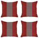 Set of 4 Red and Black Houndstooth Pillow Covers
