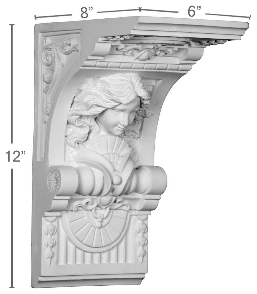 6"W x 8"D x 12"H Hestia Corbel