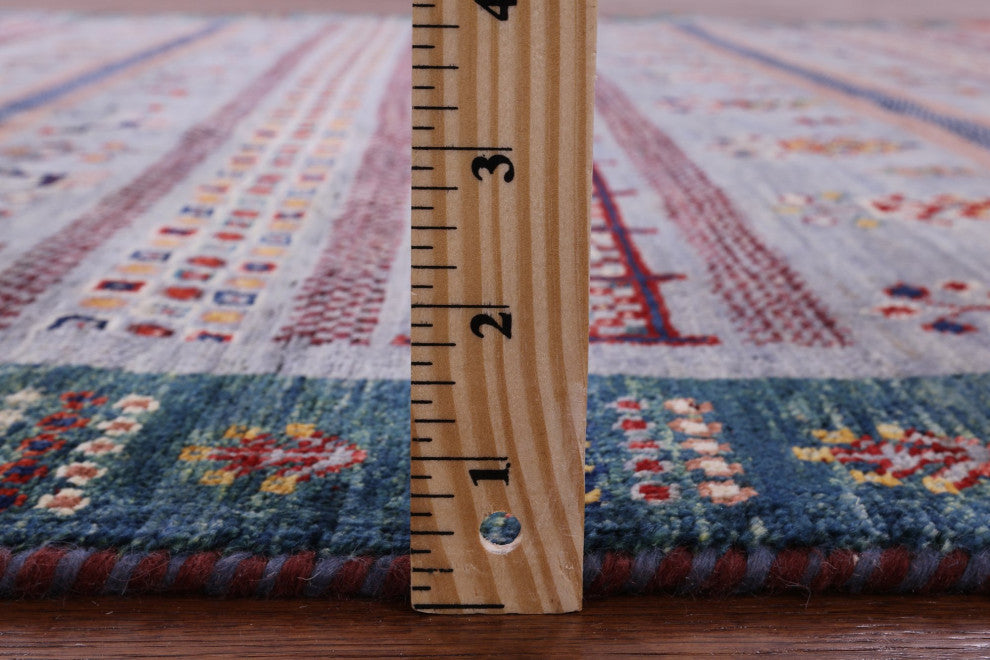 Handmade Tribal Persian Gabbeh Wool Rug 5' 1" X 6' 10" Q9915