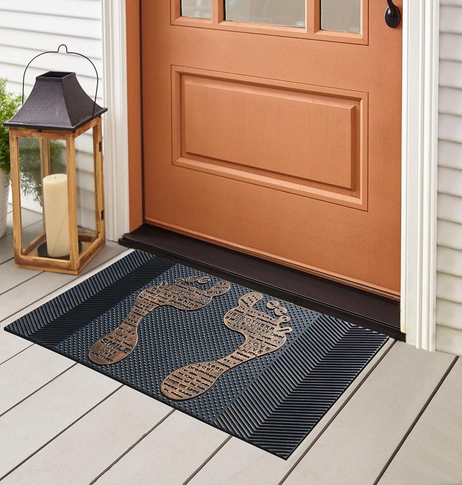 A1HC Rubber Pin Welcome Door Mats 18"x30" for Outdoor Entrance
