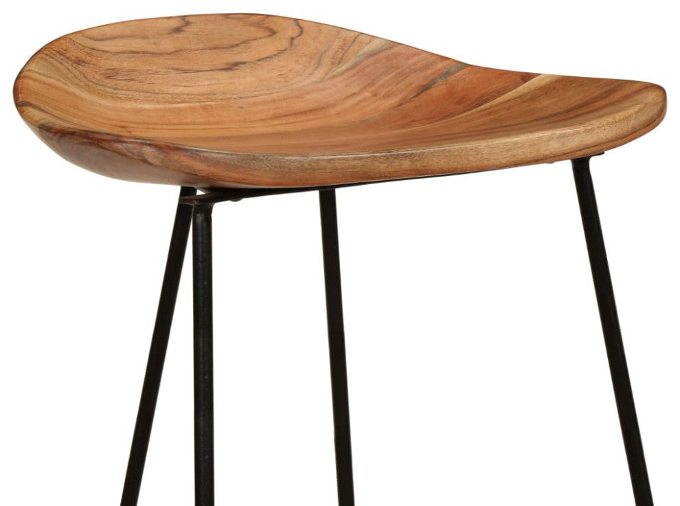vidaXL Bar Stools 2 pcs Solid Acacia Wood