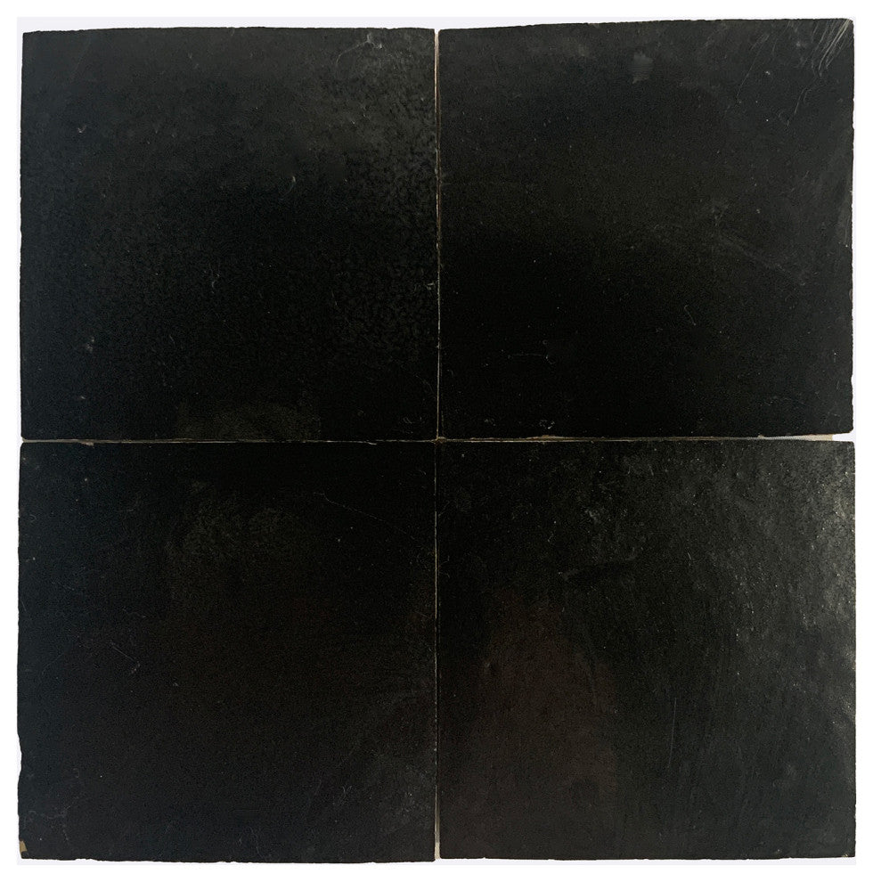 Moroccan Zellige Mosaic 4x4 in Black