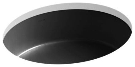 Kohler Verticyl Oval Under-Mount Bathroom Sink, Black