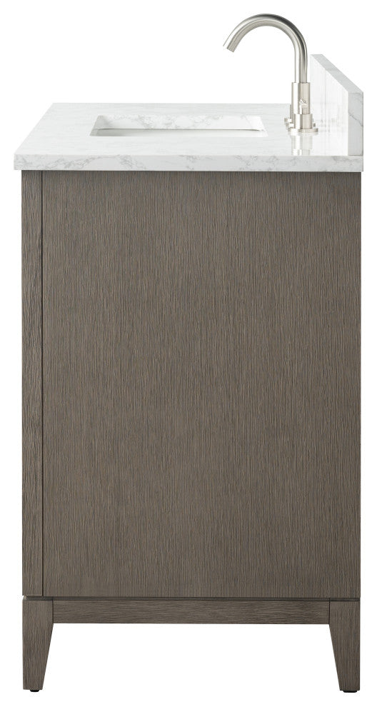 Vanity Art Bathroom Vanity With Sink, Driftwood Gray, 42" Single