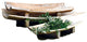 Set of 3 Rectangle Curved Wooden Bowls
