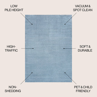 Cole Modern Minimalist Pinstripe High-Low Area Rug