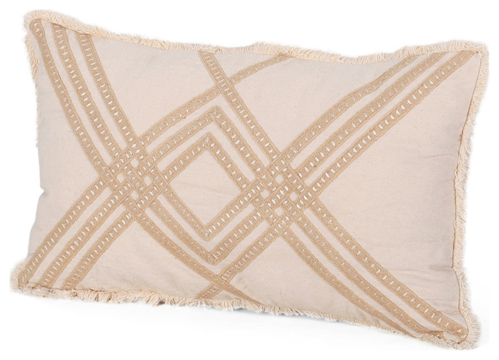 Gaston Boho Handcrafted Fabric Pillow Cover, Set of 2