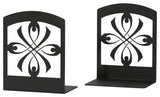 Wrought Iron Book Ends, 5"x6'.25"x3'.5", Ribbon