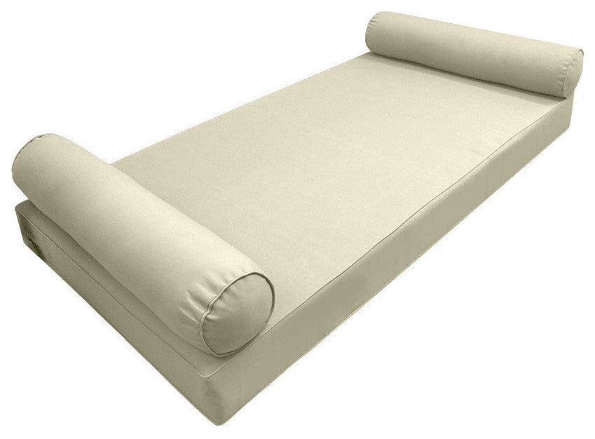 Style5 Twin-XL Pipe Trim Outdoor Mattress Bolster Slip Cover COMPLETE SET AD005