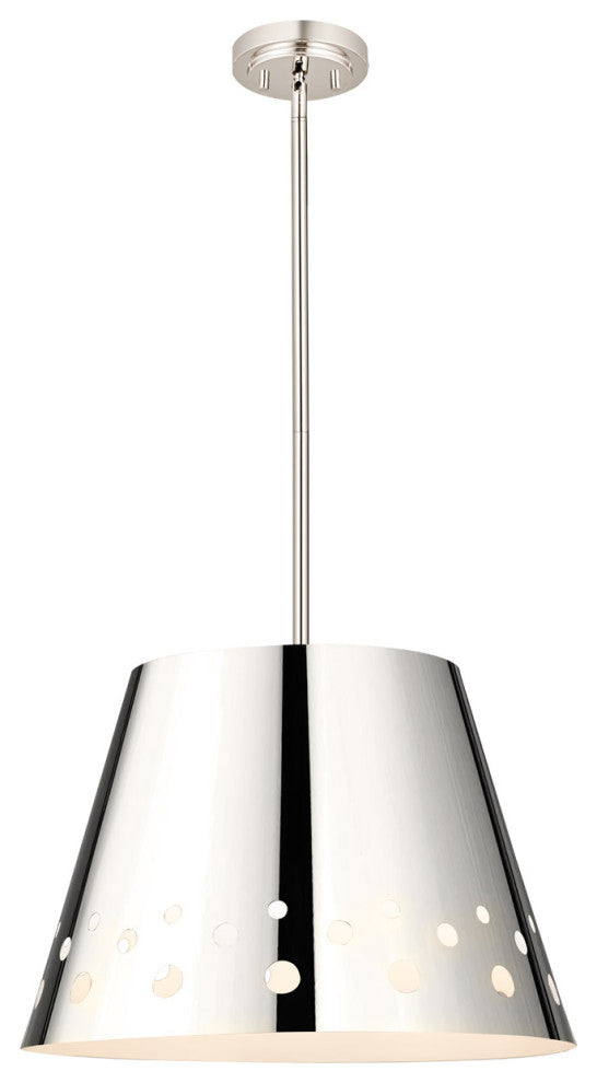 Zlite 6014-18PN 1-Light Chandelier, Polished Nickel