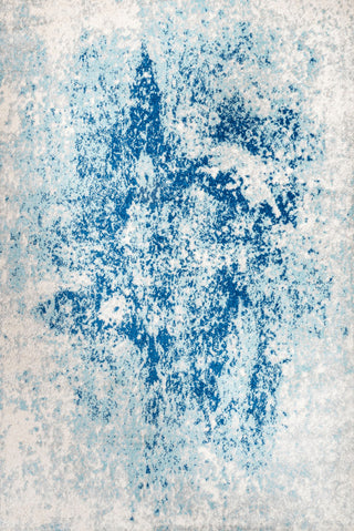 Dune Modern Abstract Area Rug, Cream/Blue, 4x6