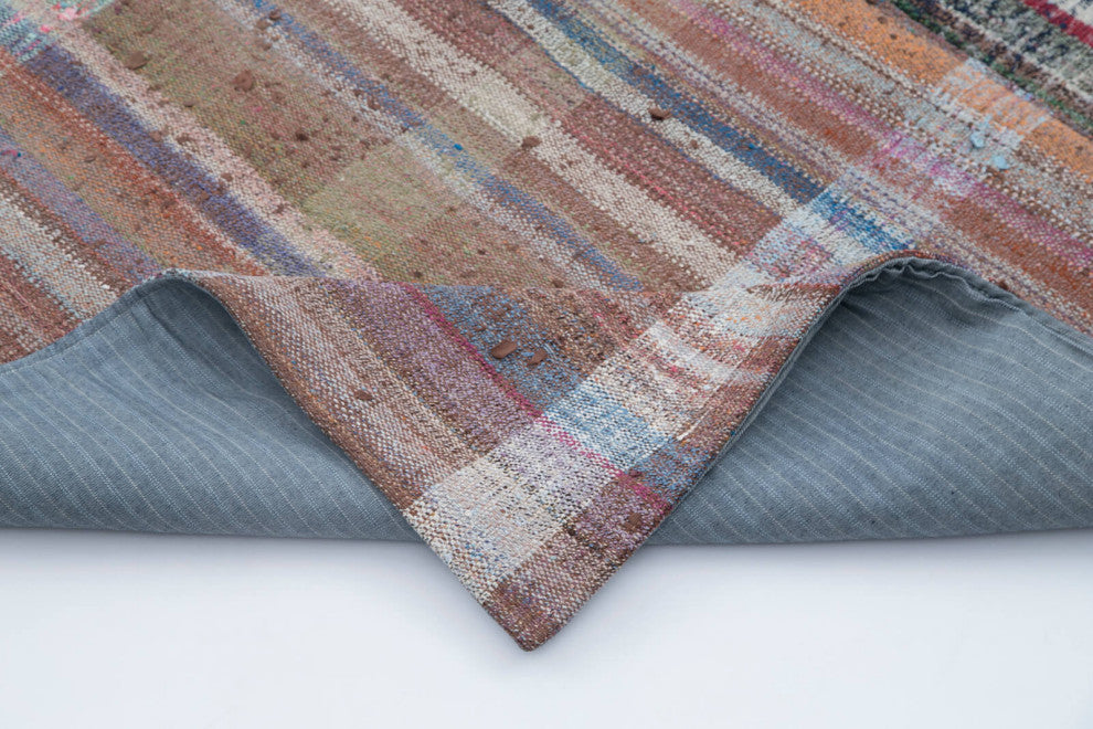 Rug N Carpet - Handmade Turkish 6' 3'' x 9' 10'' Rustic Patchwork Kilim Rug