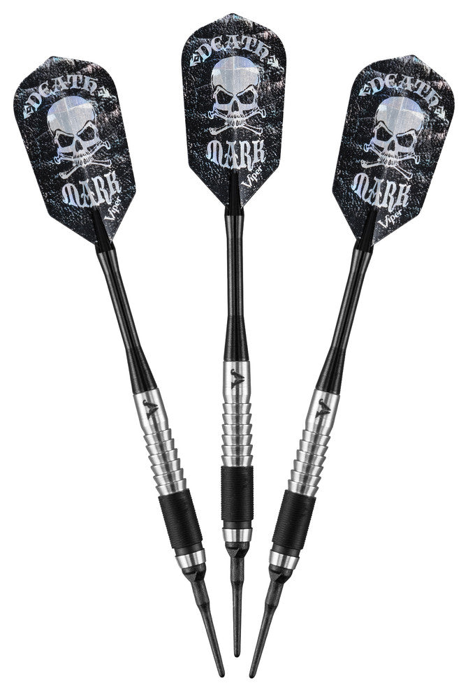 Desperado Tungsten Death Mark Soft Tip Darts, 2 Knurled Rings, 18 Grams