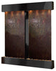 Aspen Falls Wall Fountain, Blackened Copper, Multi Color Featherstone, Square Fr
