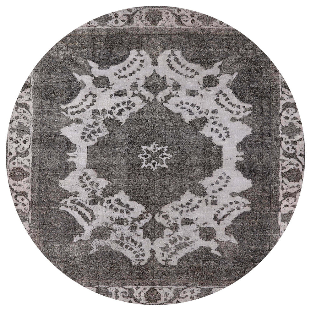 Ahgly Company Indoor Round Mid-Century Modern Area Rugs, 8' Round