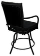 Outdoor/Indoor Patio Swivel Dining Chair Ofir with Arms, Black - Black