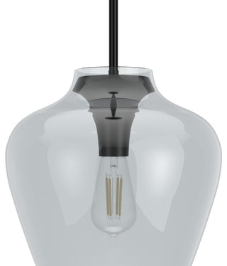 Hunter Vidria Matte Black 1 Light Pendant Ceiling Light Fixture