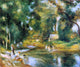 Pierre Auguste Renoir Essoyes Landscape, Washerwoman and Bathers