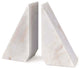Othello Marble Bookends, White