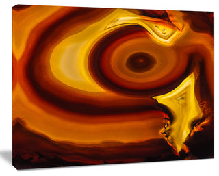 Agate Geode Slice Macro, Abstract Canvas Wall Art Print, 60"x28"
