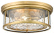Zlite 493F3-RB 3-Light Flush Mount, Inner Clear Water & Outer Clear